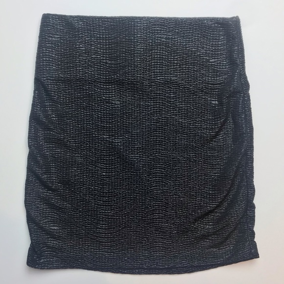 BCBG Bodycon mini Skirt metallic black D - Picture 1 of 6